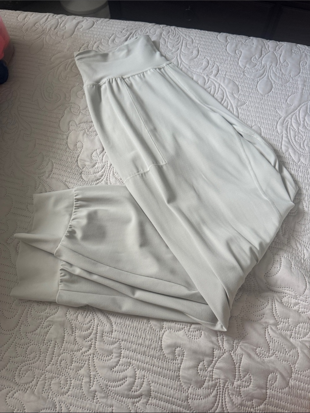 Athleta Light Gray Track Joggers